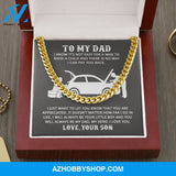Dad - Together Stronger - Cuban Link Chain