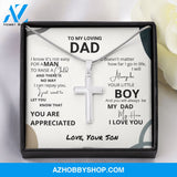 Dad - You Are Appreciated - Silver Cross Necklace