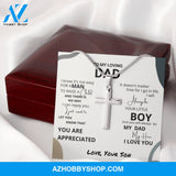 Dad - You Are Appreciated - Silver Cross Necklace