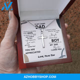 Dad - You Are Appreciated - Silver Cross Necklace