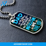 DAD You are the World - Graphical Dog Tag & Ball chain (steel)