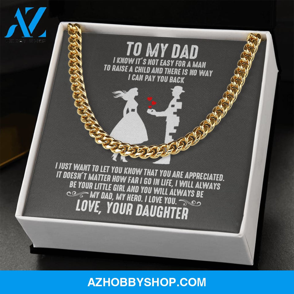 Dad - Your Little Girl - Cuban Link Chain