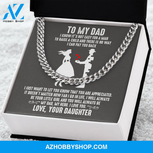 Dad - Your Little Girl - Cuban Link Chain