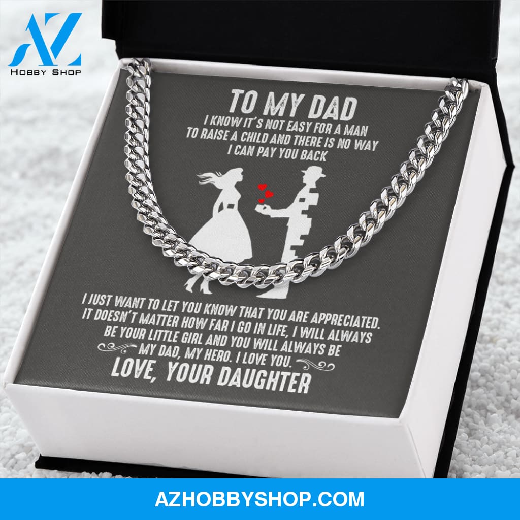Dad - Your Little Girl - Cuban Link Chain