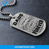 DADS Hold Our Hearts - Graphical Dog Tag & Ball chain (steel)