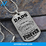 DADS Hold Our Hearts - Graphical Dog Tag & Ball chain (steel)