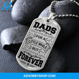 DADS Hold Our Hearts - Graphical Dog Tag & Ball chain (steel)