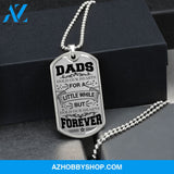 DADS Hold Our Hearts - Graphical Dog Tag & Ball chain (steel)