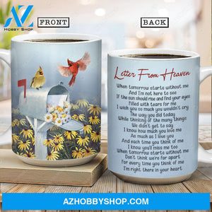 Daisy flower field, Watercolor cardinal, Letter box, Letter from heaven - Heaven AOP Mug