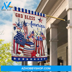 Daisy vase, Beautiful US flag, Flower garden, God bless America - Jesus Flag