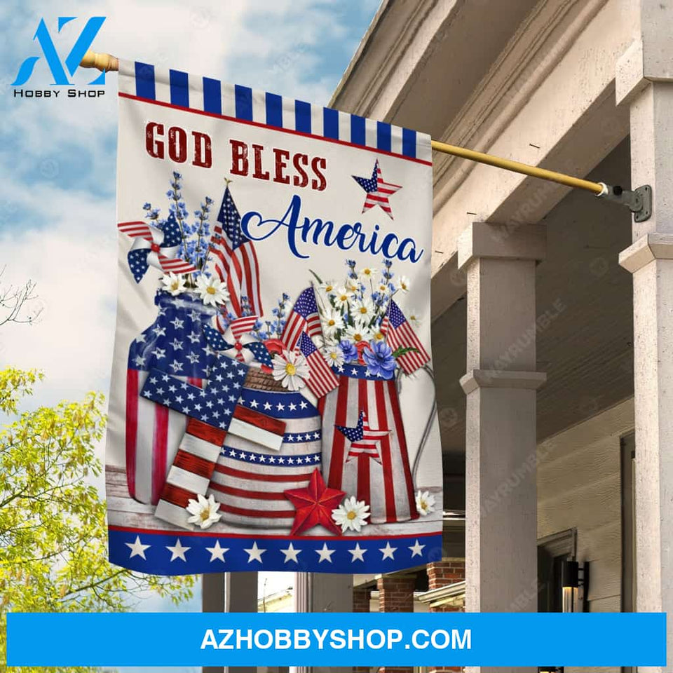Daisy vase, Beautiful US flag, Flower garden, God bless America - Jesus Flag