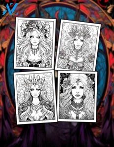 Dark Queen 30 Pages Printable Coloring Book