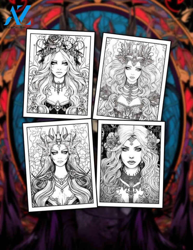 Dark Queen 30 Pages Printable Coloring Book