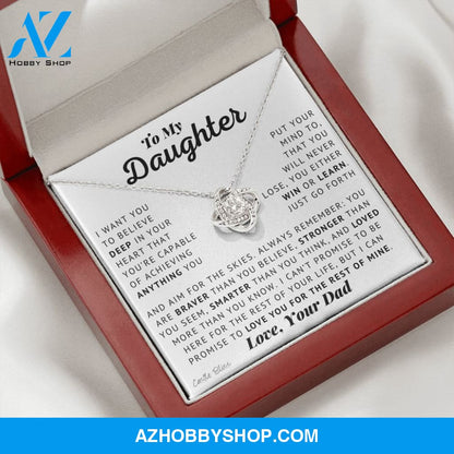 Daughter - Aim For The Skies - Love Knot Necklace