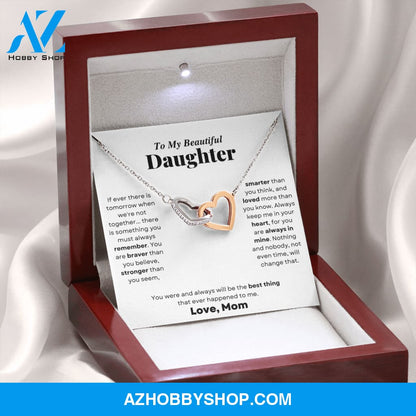 Daughter - Always Connected - Interlocking Hearts Necklace