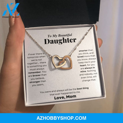 Daughter - Always Connected - Interlocking Hearts Necklace