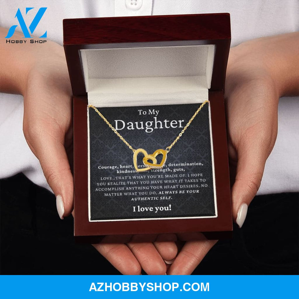 Daughter - Authentic Self - Interlocking Hearts Necklace