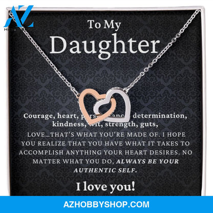 Daughter - Authentic Self - Interlocking Hearts Necklace
