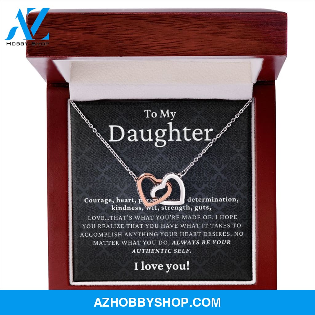 Daughter - Authentic Self - Interlocking Hearts Necklace
