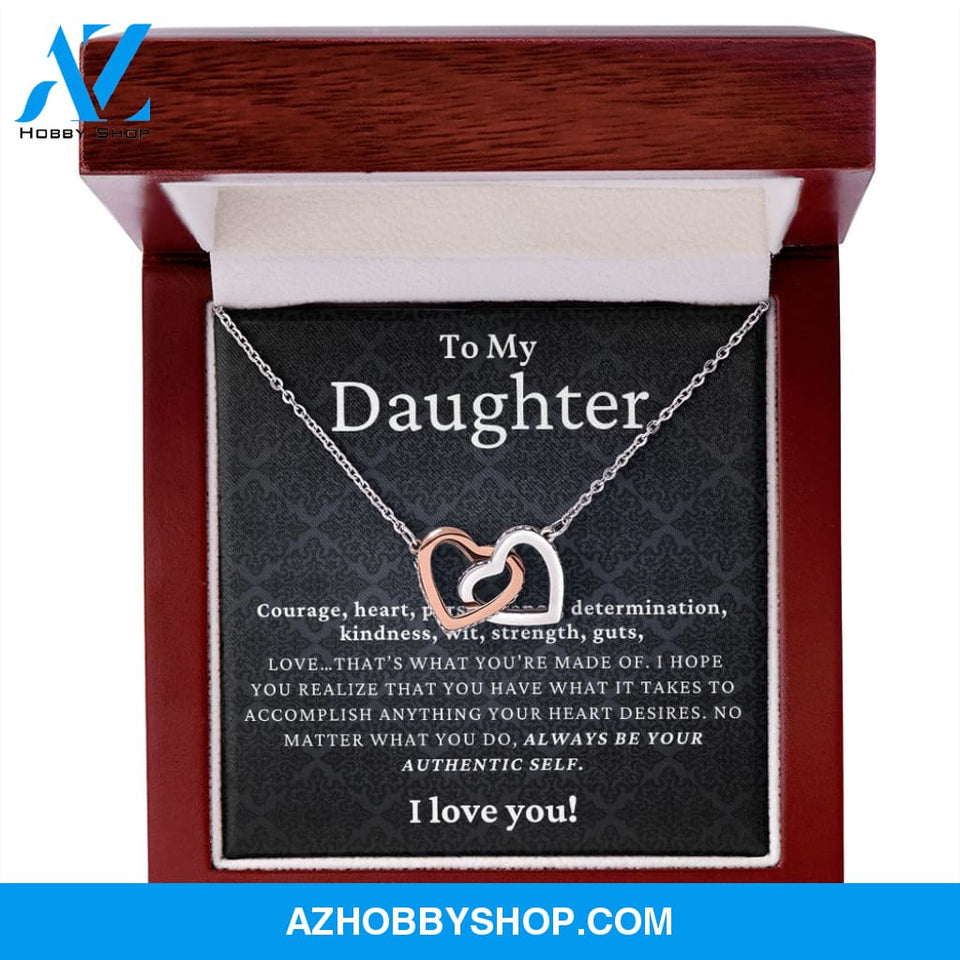 Daughter - Authentic Self - Interlocking Hearts Necklace