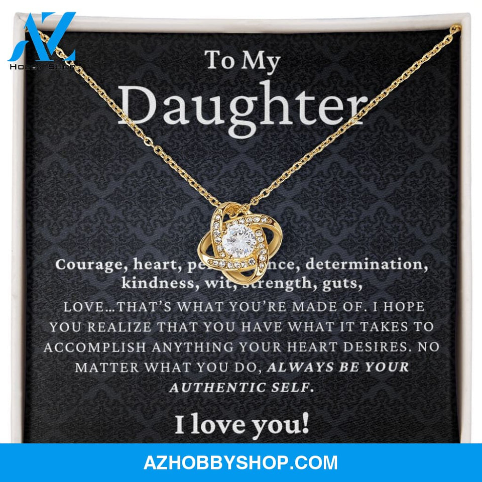 Daughter - Authentic Self - Love Knot Necklace