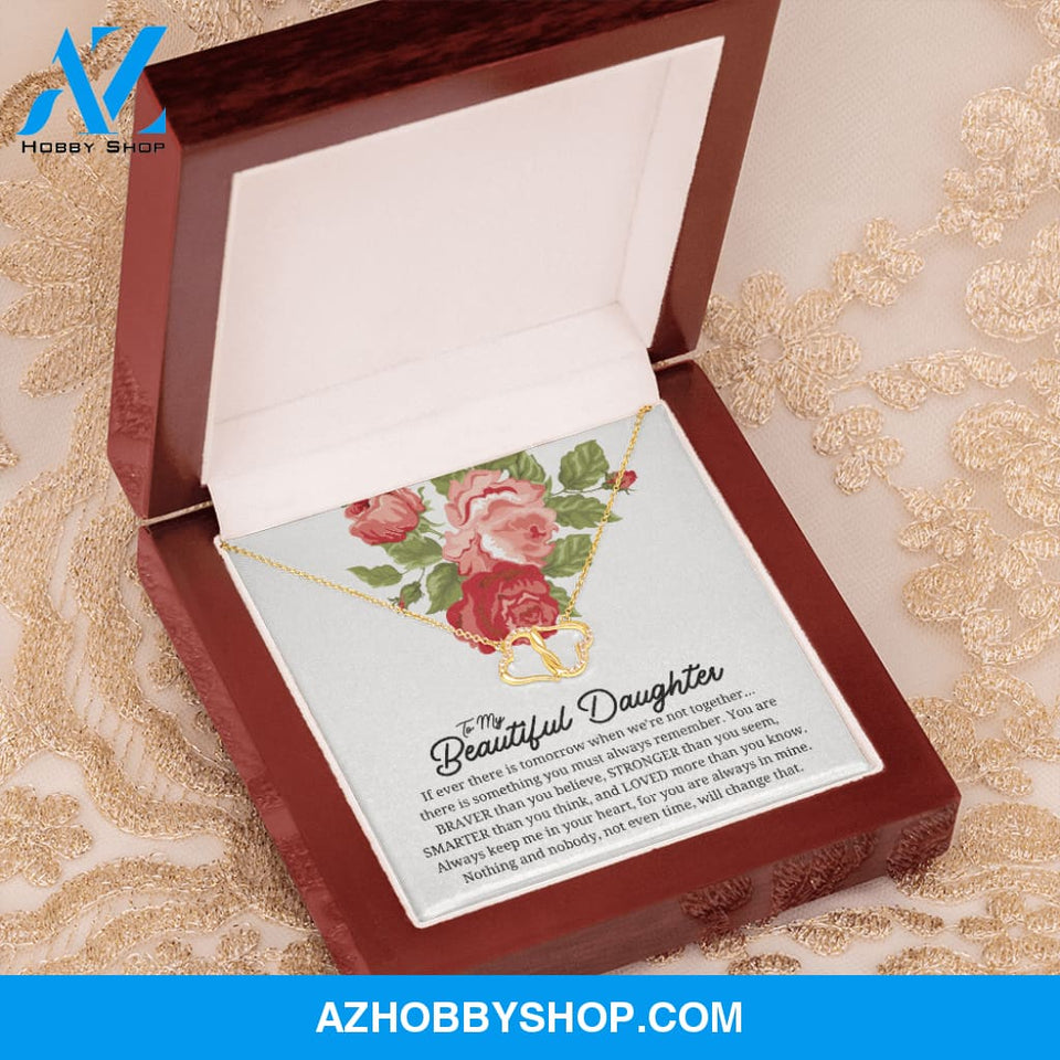 (Daughter) Braver & Stronger - Solid Gold with Diamonds Necklace