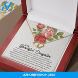 (Daughter) Braver & Stronger - Solid Gold with Diamonds Necklace