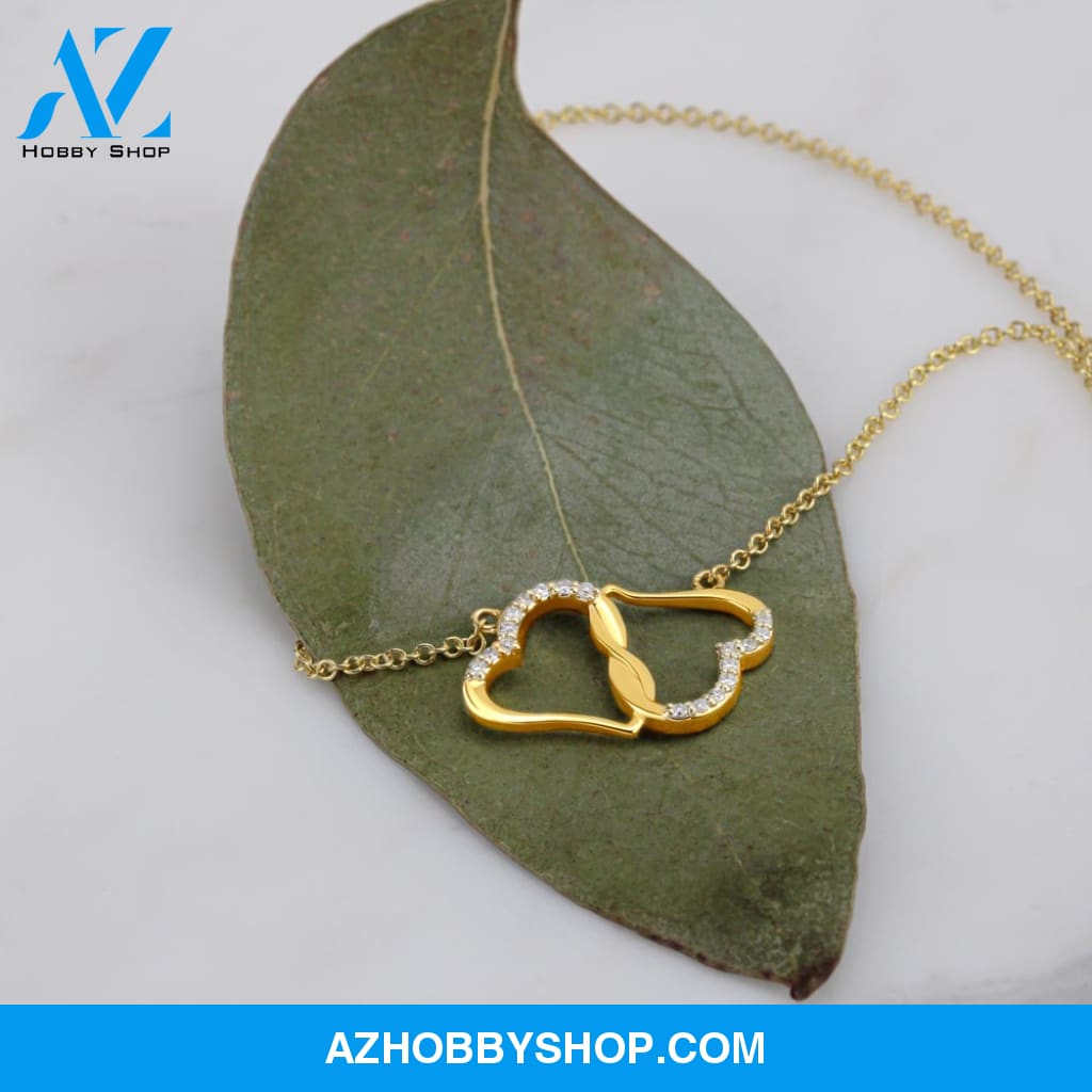 (Daughter) Braver & Stronger - Solid Gold with Diamonds Necklace