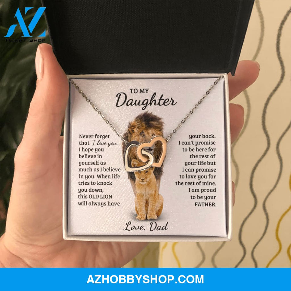 Daughter - Gold Bond - Interlocking Hearts Necklace