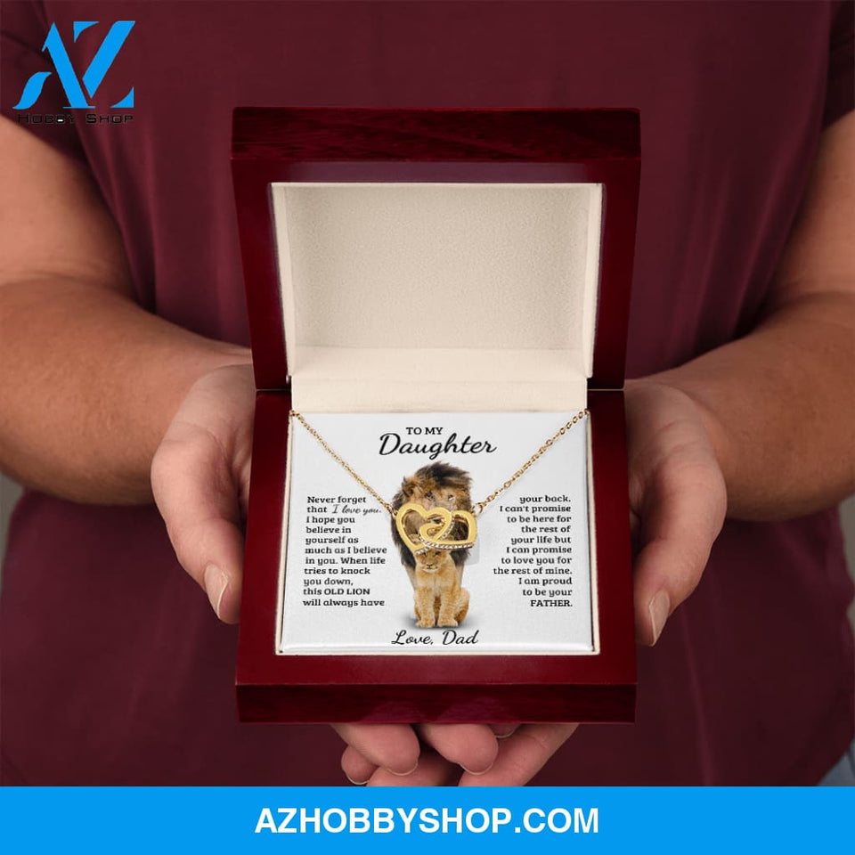 Daughter - Gold Bond - Interlocking Hearts Necklace