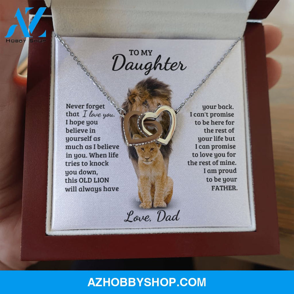 Daughter - Gold Bond - Interlocking Hearts Necklace