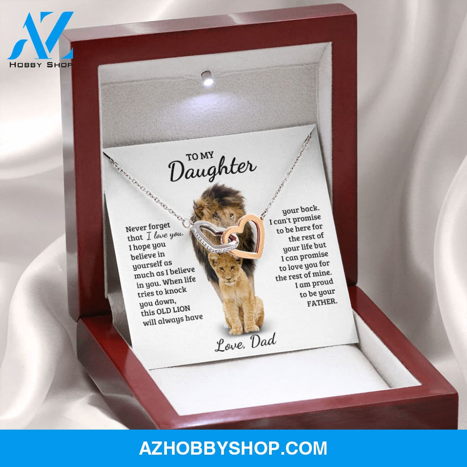 Daughter - Gold Bond - Interlocking Hearts Necklace