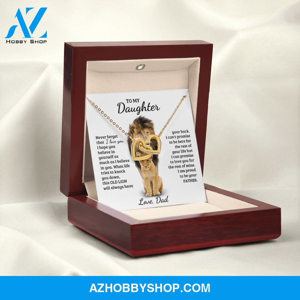 Daughter - Gold Bond - Interlocking Hearts Necklace