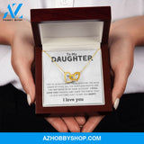 Daughter - I Love You - Interlocking Hearts Necklace