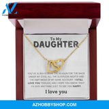 Daughter - I Love You - Interlocking Hearts Necklace