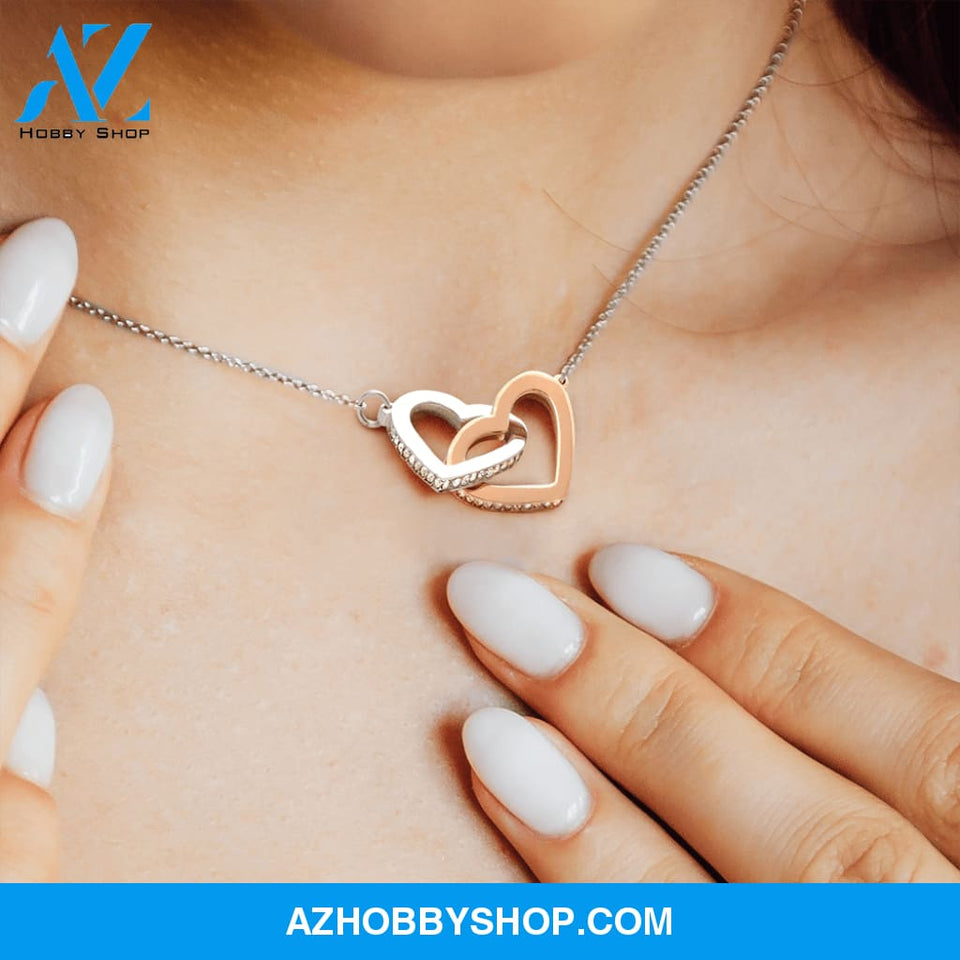 Daughter - I Love You - Interlocking Hearts Necklace