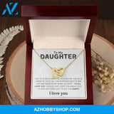 Daughter - I Love You - Interlocking Hearts Necklace