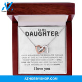 Daughter - I Love You - Interlocking Hearts Necklace