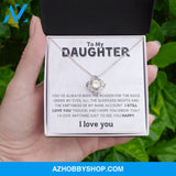 Daughter - I Love You - Love Knot Necklace