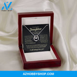 Daughter - Last Breath - Luck Pendant Silver Necklace