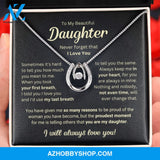 Daughter - Last Breath - Luck Pendant Silver Necklace