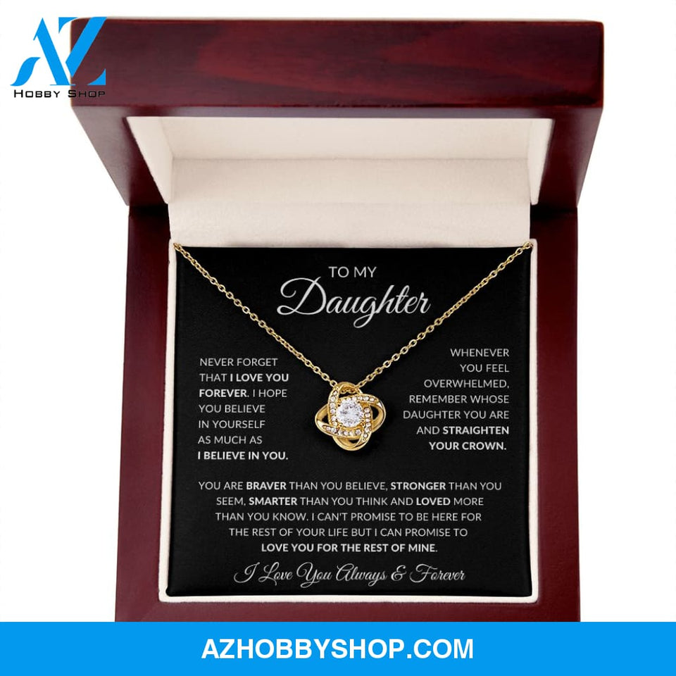 Daughter - Love You Forever - Love Knot Necklace