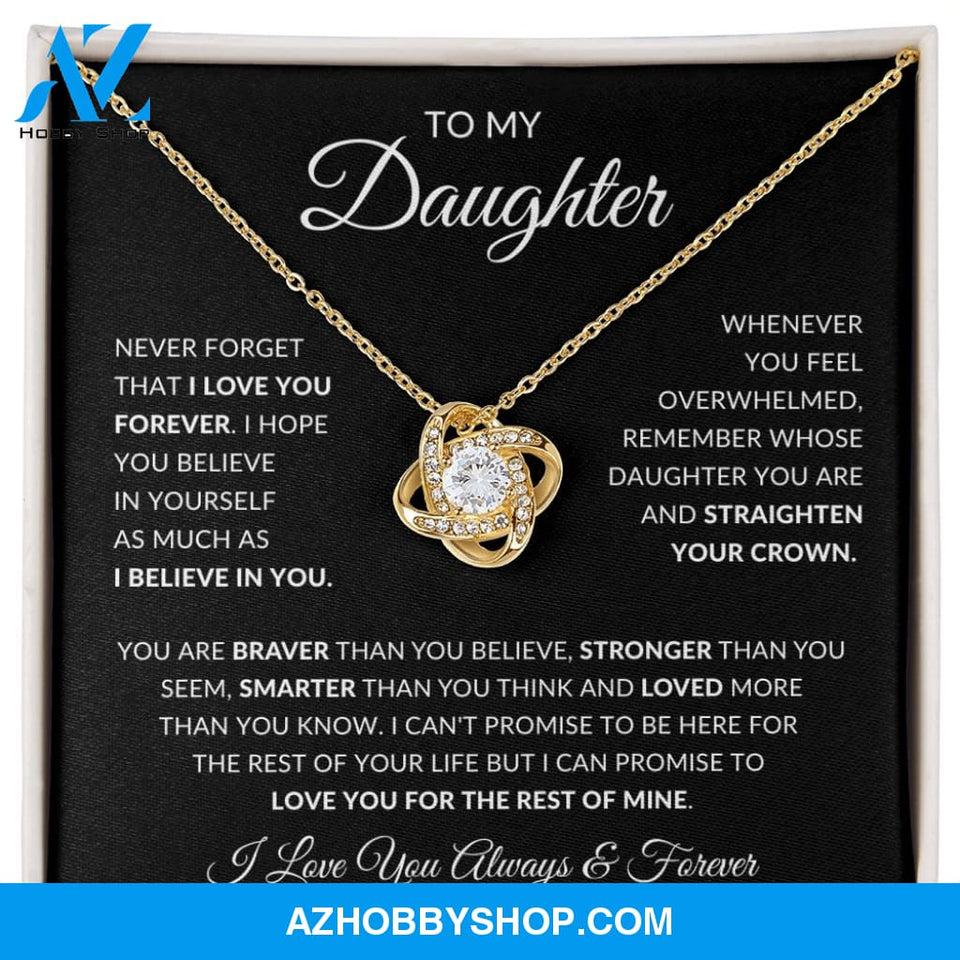 Daughter - Love You Forever - Love Knot Necklace