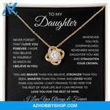 Daughter - Love You Forever - Love Knot Necklace