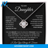 Daughter - Love You Forever - Love Knot Necklace