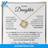 Daughter - Love You Forever - Love Knot Necklace