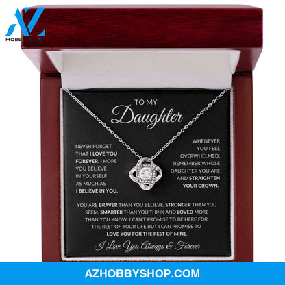 Daughter - Love You Forever - Love Knot Necklace