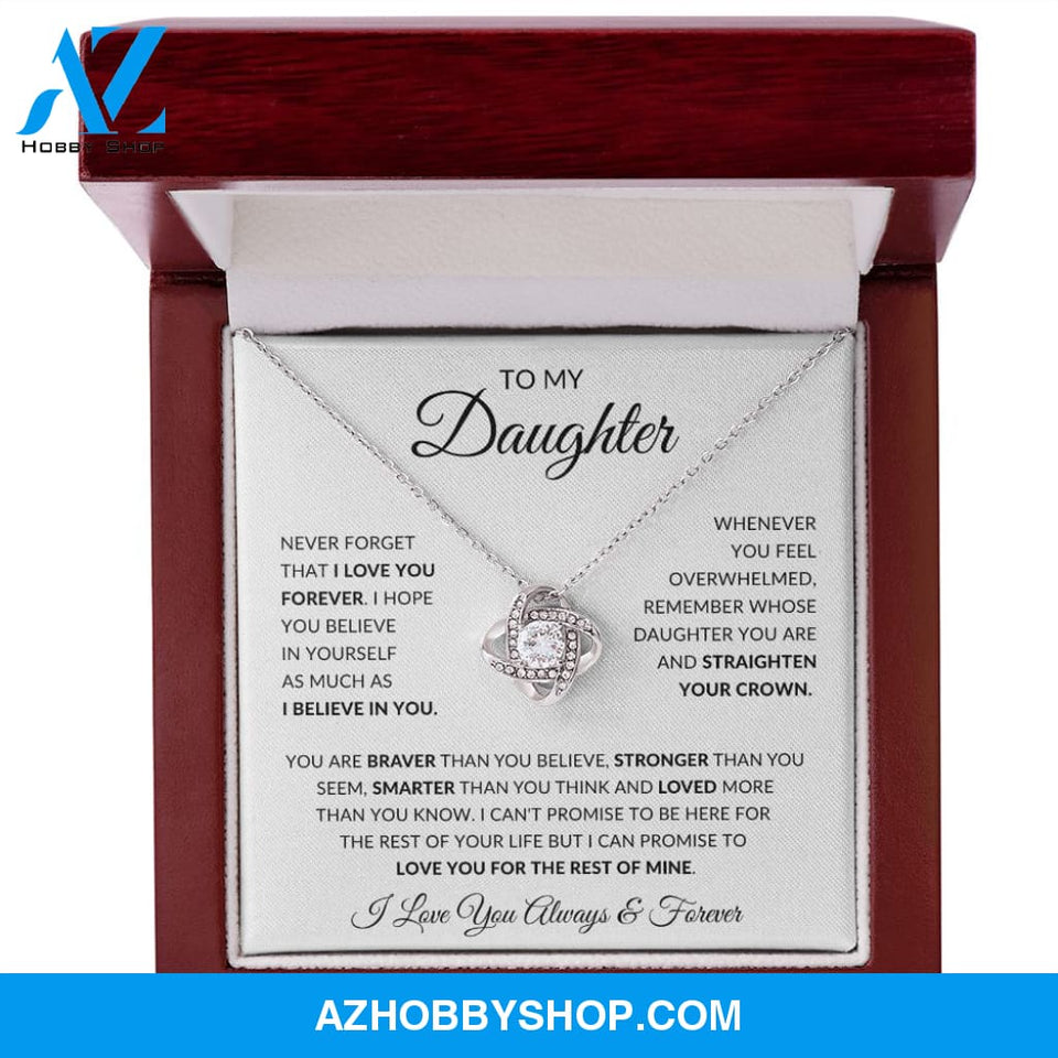 Daughter - Love You Forever - Love Knot Necklace