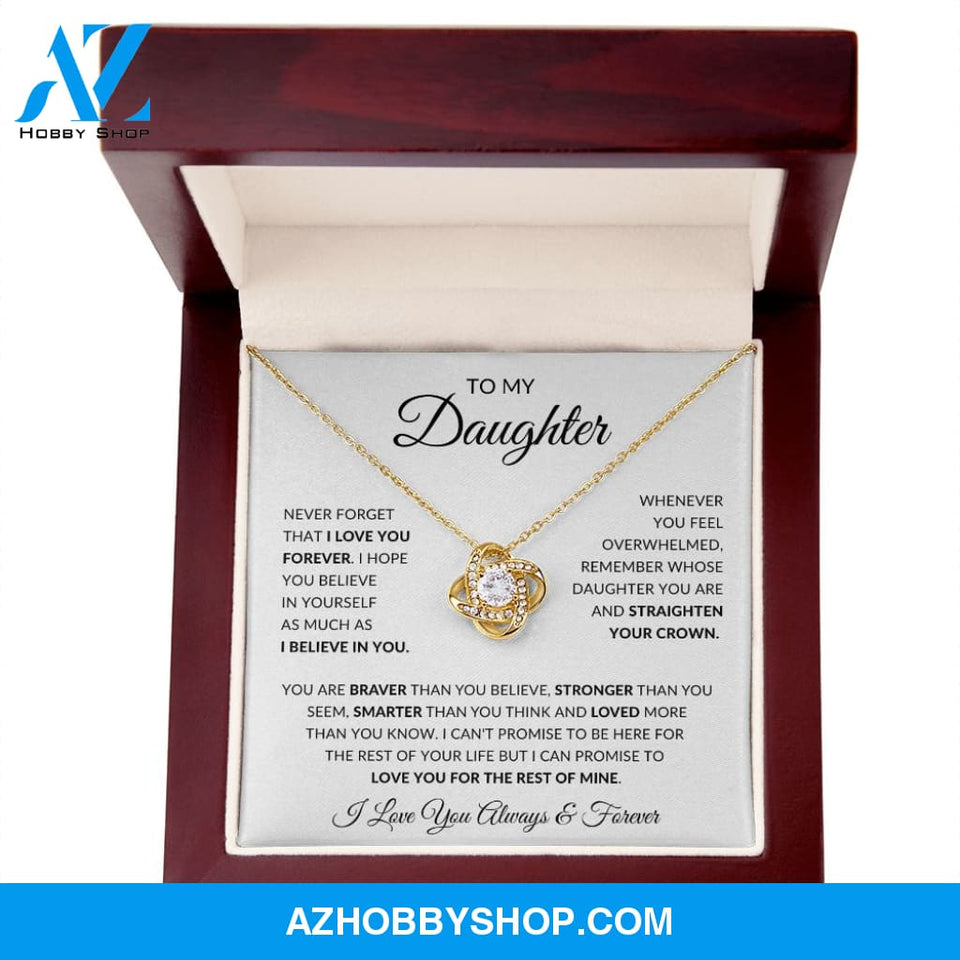 Daughter - Love You Forever - Love Knot Necklace
