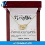 Daughter - Lovely Flower - Interlocking Hearts Necklace